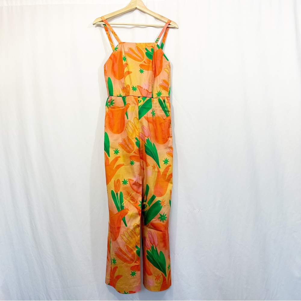 Aniela Parys Guava Tie Strap Jumpsuit in Aurora Floral Print - Picture 4 of 12